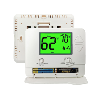 LCD Display Anti Flammable ABS Non Programmable Thermostat