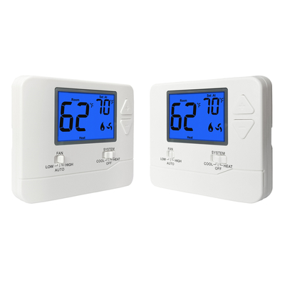LCD Display Anti Flammable ABS Non Programmable Thermostat