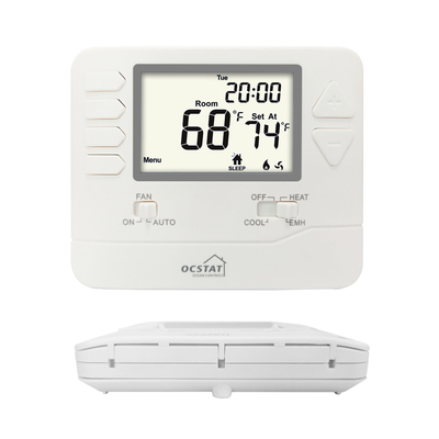 UL Non Programmable 1 ° C Akurasi HVAC Thermostat 24VAC Untuk Hotel