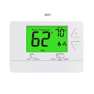 White Non Programmable 24V Electronic Room Thermostat Dengan Sensor NTC