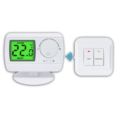 Putih ABS 220V Digital Gas Boiler Suhu Controller Room Thermostat