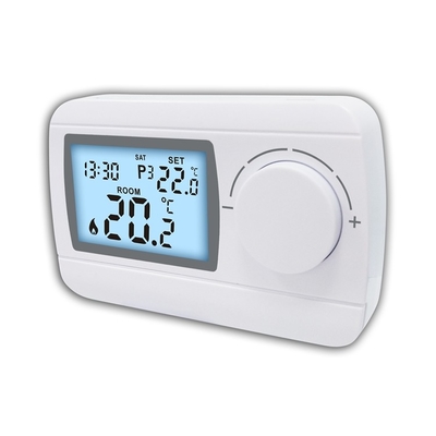 220V White ABS RF 7 Day Programmable Wireless Room Thermostat Untuk Pemanasan