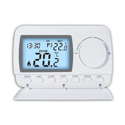220V White ABS RF 7 Day Programmable Wireless Room Thermostat Untuk Pemanasan