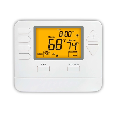 Energy-Saving Air Conditioning Thermostat System with 24VAC Or Battery Power Supply and Flame Retardance ABS