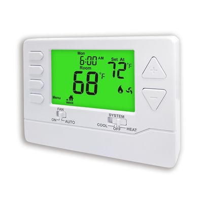 Conventional Wired 7 Day Programmable Temperature Controller for 1H/1C Heat Pump without Auxiliary or Emergency Heat