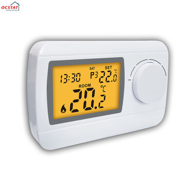 119 X 80 X 31 Mm Boiler Room 7 Day Programmable Thermostat White Color 147g Lightweight Temperature Control Solution for Industrial Boilers