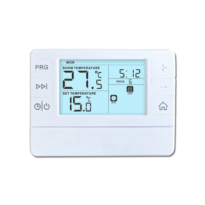 7 Day Programming Boiler Room Thermostat Offering Display Temperature Range 0 To 40°C and Adjustable Temperature Range 5 To 35°C for Heating Management