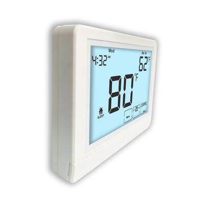 Temperature Control Ranges 44°F To 90°F 7 Day Temperature Controller Programmable Single Stage Featuring 1H 1C Heat Pump Without Auxiliary Or Emergency Heat Ideal For HVAC Systems