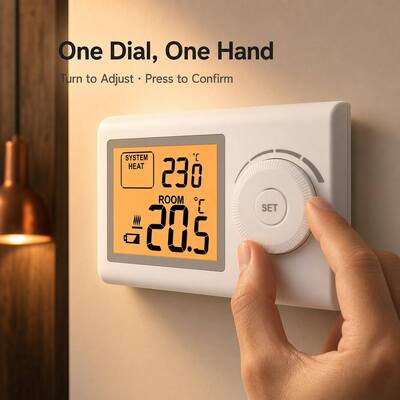 Riseem Temperature Control Room Heating Thermostat , Digital House Thermostat White Color