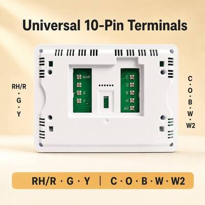 Riseem Mounts On Wall Or Junction Box Heat Pump Thermostat W/E Terminal Designations Temperature Ranges 32°F 99°F 0°C 40°C