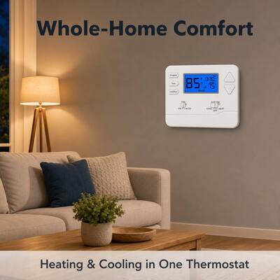 Riseem 2.08 Sq.in. Display Size Programmable Room Air Conditioning Thermostat for Customer Requirements