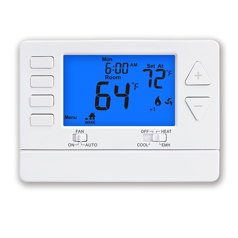 Riseem Convenient 7 Day Programmable Thermostat Fan Operation Mode ON for Conventional Or Heat Pump Save on Energy Costs