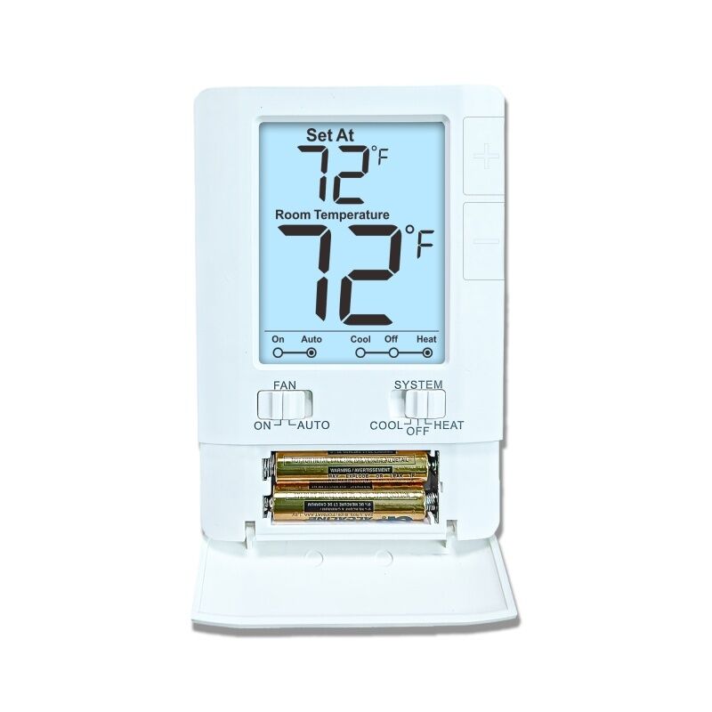 24V Air Conditioning Single Stage Wired Room Thermostat Featuring System Operation Mode OFF And Physical Dimensions 86mm W 125mm H 27mm D Suitable For HVAC Systems