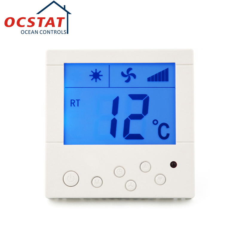 230VAC Fireproof ABS Fan Coil Thermostat 1 ℃ Akurasi