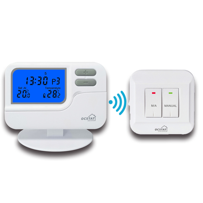 Boiler Wireless 7 Hari Programmable Room Thermostat Blue Backlight