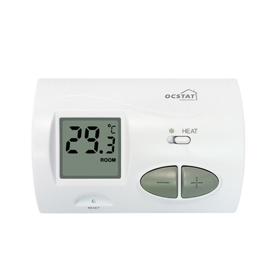 Ruang Pemanas ABS Putih Kontrol Suhu Termostat Tidak Dapat Diprogram