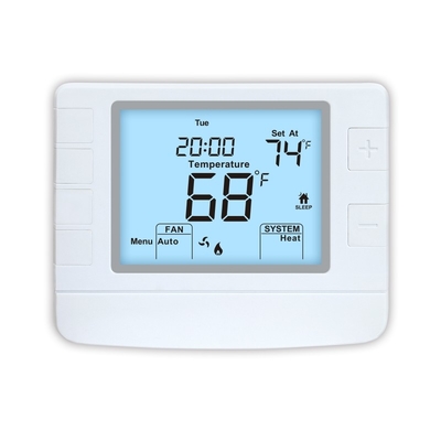 Single Stage Programmable 2 Heating And 1 Cooling 24V LCD Display Digital Room Thermostat Sistem pendingin udara