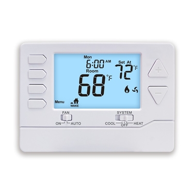 Riseem 7 Hari Termostat HVAC yang dapat diprogram, Termostat rumah berbaterai 24V