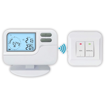 Riseem 7 Hari Pemanasan dan Pendinginan yang dapat diprogram LCD Display Room Thermostat dengan Wireless