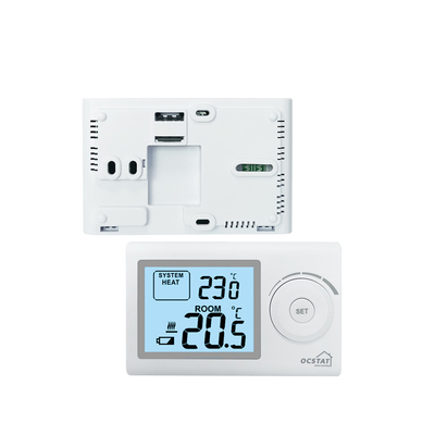 Riseem ABS Display LCD Putih Non Programmable Digital Home Thermostat Untuk Pemanasan