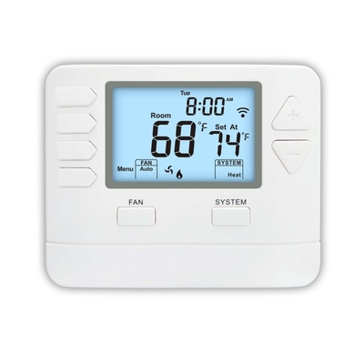Riseem AC Smart WIFI Digital Diprogram Alexa Rumah Termostat HVAC STN705W 24V ABS Putih