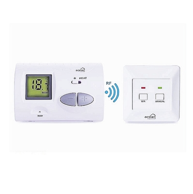 Riseem Warna Putih Pengontrol Suhu Pemanasan Digital Ruang Teratur Thermostat dengan Baterai