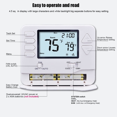 Pengontrol Suhu Air Conditioner Digital Thermostat Digital Non - Programmable