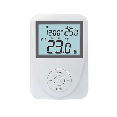 230V 7 Hari Pemrograman Boiler Gas Berwarna Putih Digital Pemanasan Ruang Termostat