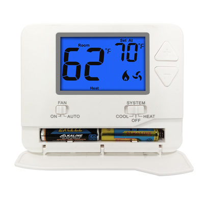 Termostat Rumah HVAC 24V Satu Tahap Lampu Latar LCD Non-Programable