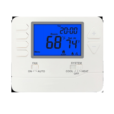 ± 1C Akurasi Digital Room Thermostat dengan Battery Power Supply dan LCD Display untuk pengaturan suhu yang tepat