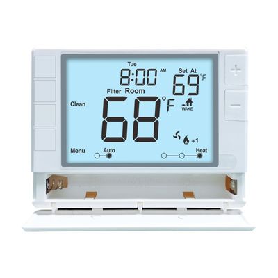 Coiiwsei Hotel dan Rumah Efisiensi Indoor Electronic Room Thermostat dengan Lcd Display di Putih / Biru