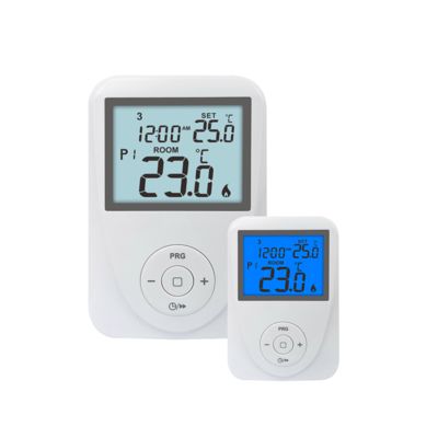 Termostat Ruangan Pemanas Lantai dengan Tampilan LCD yang Dapat Diprogram dalam Warna Putih untuk Ruang Hidup yang Nyaman