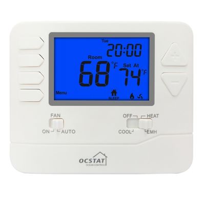 Sensor NTC Heagstat dan Termostat yang Dapat Diprogram 7 Hari ABS PC Anti-Api untuk Kontrol Pompa Panas