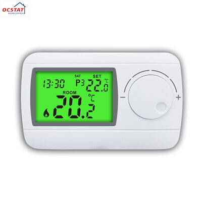 Blue Backlight Boiler Room Non-programmable Thermostat dengan Heat OFF Switch dan Pengaturan Suhu 5 sampai 35 derajat Celcius dalam 0,5 derajat Langkah