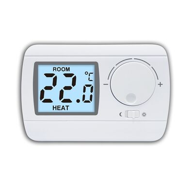 Warna Putih Boiler Room Thermostat dengan Heat OFF Switch dan Lighting Current Standby Current Kurang dari 7.2mA Memberikan manajemen suhu