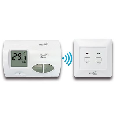 LCD Display Wireless Boiler RF Heating Thermostat Dilengkapi dengan Load Rating 6 2A Mendukung Manajemen Energi di Bangunan Komersial