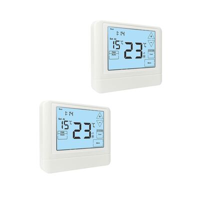 Rentang Kontrol Suhu 44°F sampai 90°F Pengontrol Suhu Berkabel Ideal untuk Pengaturan Suhu Konvensional atau Pompa Panas