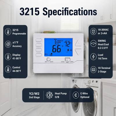Riseem 2 Panas 2 Dingin 24V Programmable Electronic Room Thermostat Kontrol Suhu