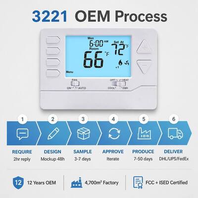 Energy-Saving 2 Heat 2 Cool Heat Pump Thermostat Load Rating 1.5 Amp Maximum All Terminals Combined