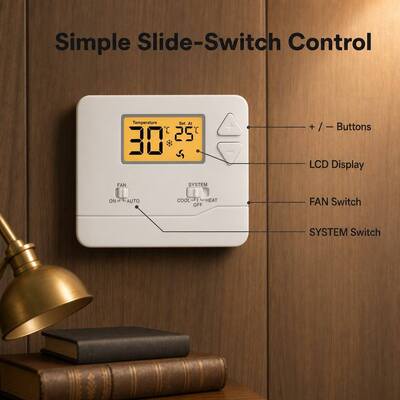 Termostat Berkabel yang Dapat Diprogram dengan Bahan Perumahan ABS Miuputake Solusi Terbaik untuk Pengaturan Suhu Rumah