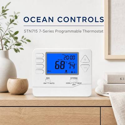 Termostat HVAC AC Hotel 7 Hari Dapat Diprogram 24V 2H 2C Dimensi Fisik Ringkas 4 72 L X 3 85 T X 1 06 D Untuk Kontrol HVAC