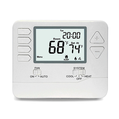 Rumah Digital 7 Hari Thermostat Dapat Diprogram Dengan Baterai Layar LCD Besar Dioperasikan