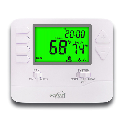 Ruang Pendingin Udara Tujuh Hari Programmable Thermostat Untuk Tegangan Rendah 24V Power Supply