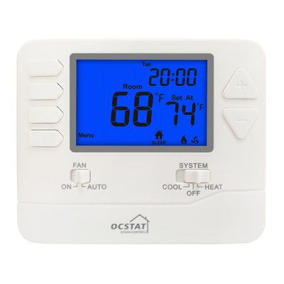Riseem Digital Adjustable Room Thermostat Dengan 5/1/1 Programmable Single Stage Room Water Floor Heating Thermostat
