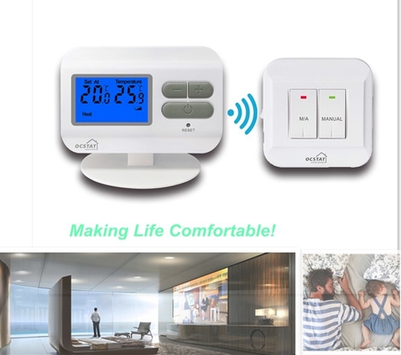 Riseem Electronic RF Non - Programmable Floor Heating Thermostat Dengan Baterai 2 * AAA Ukuran