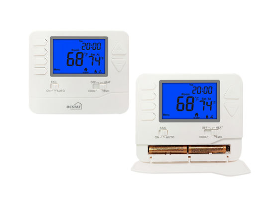 Riseem Minggu Programmable 0.5 ° C Keakuratan HVAC Sistem Pump Panas Termostat 24V