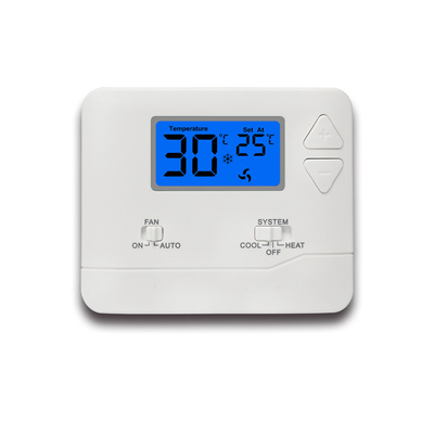 LCD Putih Digital Room Thermostat Untuk Sistem HVAC