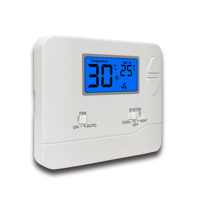 LCD Putih Digital Room Thermostat Untuk Sistem HVAC