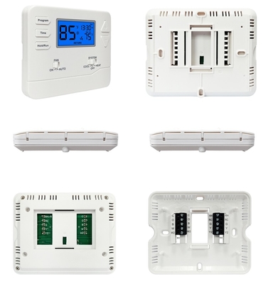 2 Panas/2 Dingin 7 Hari Atau 5/1/1 Listrik atau Gas Termostat yang dapat diprogram STN615 Dengan Lampu Belakang Biru Dan PC ABS IP20