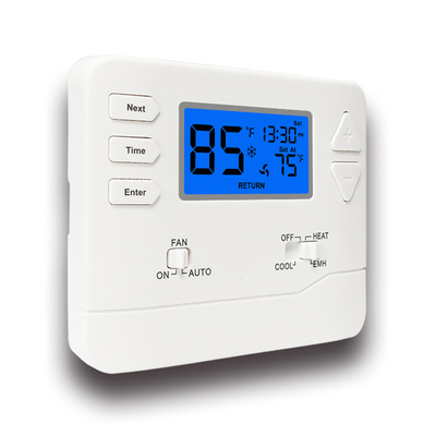 2 Heat / 2 Cool 0,5°C Akurasi 24V Digital Thermostat yang tidak dapat diprogram